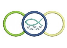 Stickdatei - Fisch Kreise